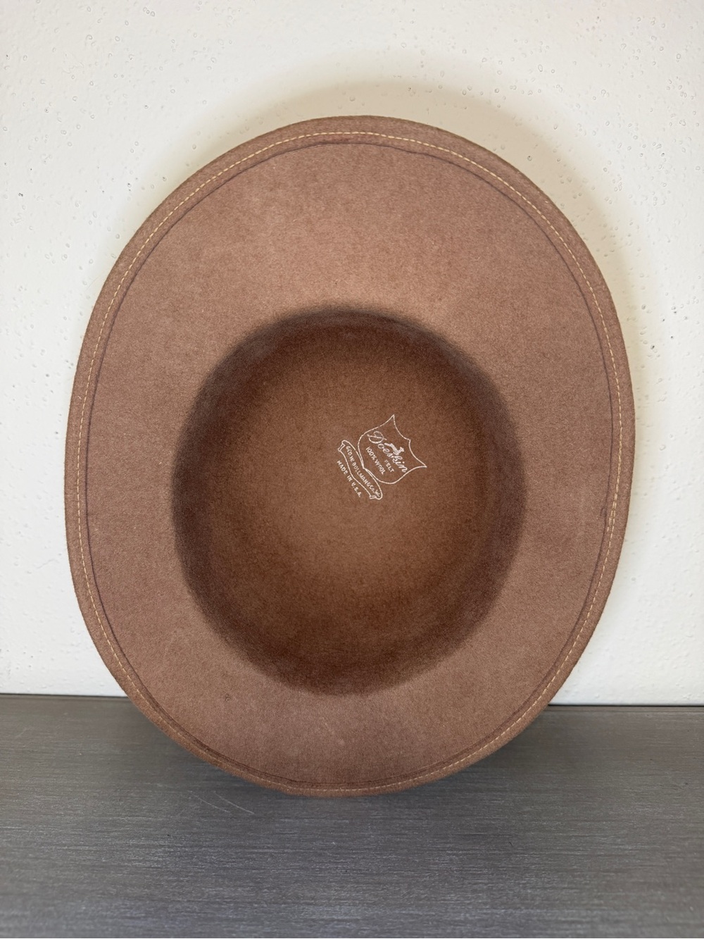 Vintage Geo W. Bollman & Co. Doeskin Felt 100% Wool Hat Rare Made in USA - Picture 6 of 7